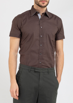 Коричневая рубашка Belmonte Trend с длинным рукавом, фото