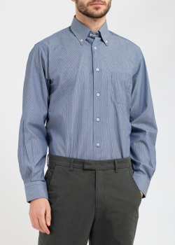 Рубашка Belmonte Classico синего цвета в полоску, фото