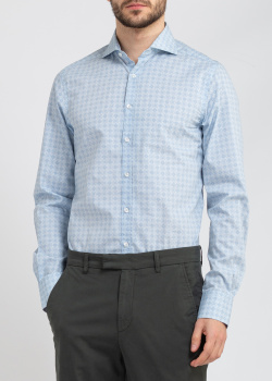 Голубая рубашка Belmonte Trend с рисунком, фото
