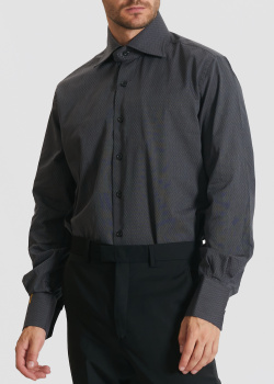 Темно-серая рубашка Billionaire с шахматным узором, фото