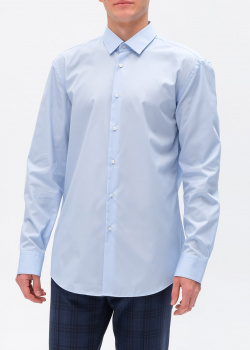 Голубая рубашка Hugo Boss с длинным рукавом, фото