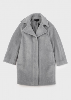 Серое пальто Emporio Armani для девочек, фото