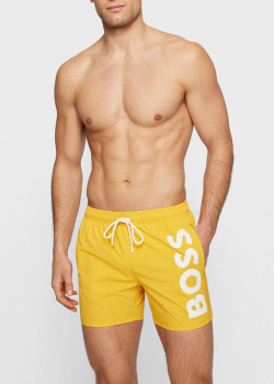 Желтые шорты Hugo Boss для плаванья , фото