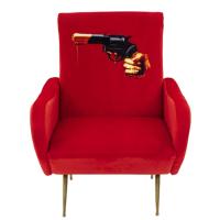 Кресло Seletti Toiletpaper с принтом пистолета, фото