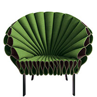Кресло Cappellini Peacock зеленого цвета, фото