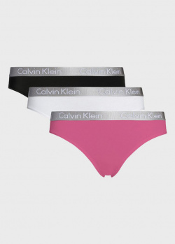 Набор трусиков Calvin Klein с серебристой резинкой 3шт, фото