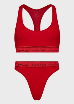 Комплект белья Calvin Klein красного цвета, фото