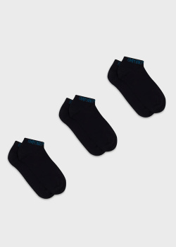 Набор из 3-х пар носков Emporio Armani синего цвета, фото