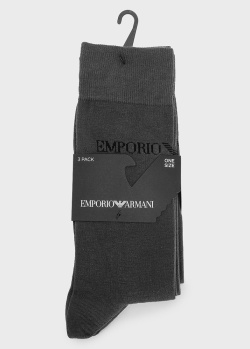 Высокие носки Emporio Armani 3шт с жаккардовым логотипом, фото