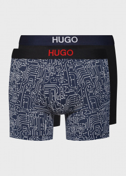 Трусы-боксеры Hugo Boss Hugo черного и синего цвета 2шт, фото