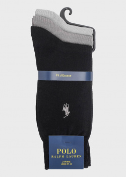 Однотонные носки Polo Ralph Lauren 3шт с лого, фото