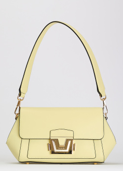 Светло-желтая сумка-багет Cromia Erica из кожи, фото