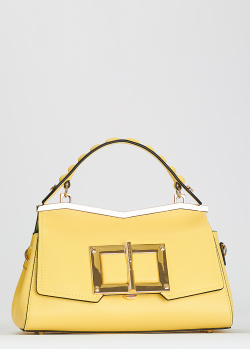 Желтая сумка Cromia Gemma из натуральной кожи, фото