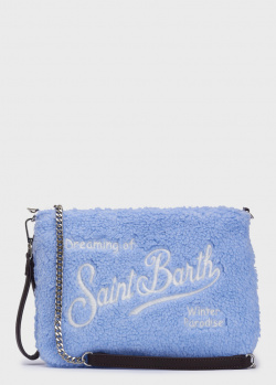 Мягкая сумка Saint Barth голубого цвета, фото