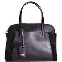 Черная сумка Gilda Tonelli с замшевыми вставками, фото