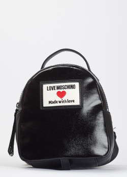 Маленький рюкзак Love Moschino черного цвета, фото