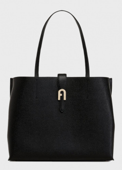 Черная сумка-тоут Furla Sofia из натуральной кожи, фото