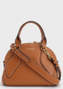 Мини-сумка Coccinelle из коричневой кожи, фото