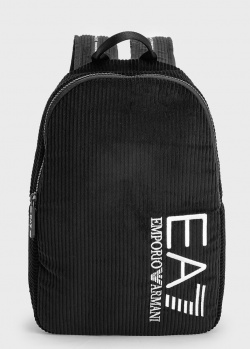 Вельветовый рюкзак EA7 Emporio Armani с вышивкой-лого, фото