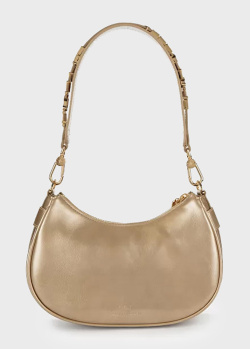 Золотистая сумка Elisabetta Franchi с брендовым декором, фото
