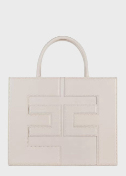 Белая сумка Elisabetta Franchi на тонком ремешке, фото