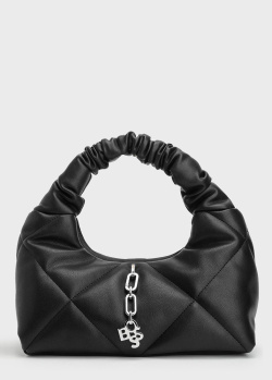 Черная сумка Hugo Boss с фирменным декором, фото