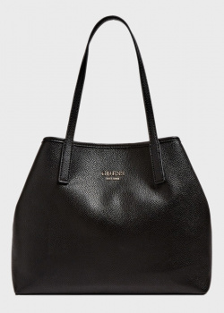 Черная сумка-шоппер Guess Vikky с косметичкой, фото