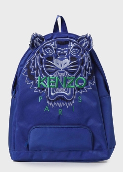 Синий рюкзак Kenzo с вышивкой-тигром, фото