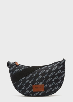 Черная сумка Kenzo с брендовыми надписями, фото