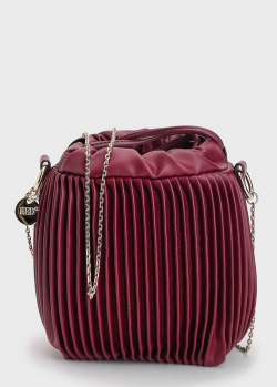 Бордовая сумка Red Valentino в складку, фото