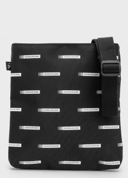 Текстильная сумка Calvin Klein с брендовым принтом, фото