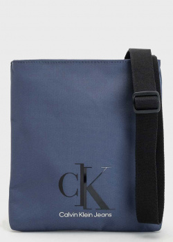 Синяя сумка-планшет Calvin Klein Jeans из текстиля, фото