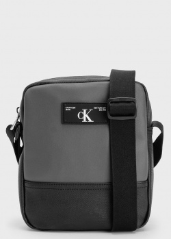 Мужская сумка Calvin Klein с вставками серого цвета, фото