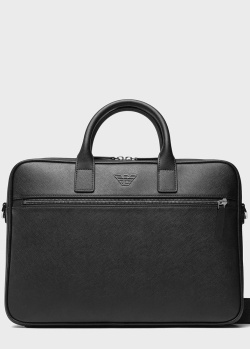 Черный портфель Emporio Armani с отделением для ноутбука, фото