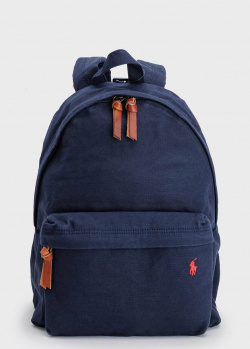 Текстильный рюкзак Polo Ralph Lauren синего цвета, фото