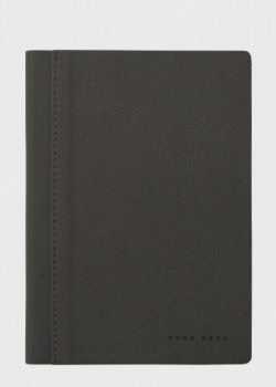 Блокнот Hugo Boss Advance Fabric Light Grey A6 с фирменным логотипом, фото