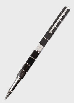 Черная ручка-роллер Cerruti 1881 Cubo геометрической формы, фото