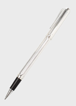 Серебристая ручка-роллер Cerruti 1881 Outdoor с продольными полосами, фото
