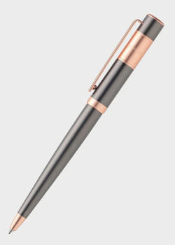 Шариковая ручка Hugo Boss Ribbon Matte Gun с поворотным механизмом, фото