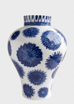 Фарфоровая ваза Bernardaud In Bloom 46см с рисунком цветов, фото