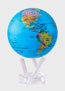 Самовращающийся глобус Mova Globe Политическая карта, фото