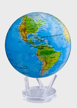 Самовращающийся глобус Mova Globe Физическая карта , фото