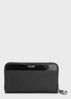 Черный кошелек Kenzo с фирменным тиснением, фото