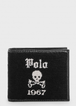 Мужское портмоне Polo Ralph Lauren с изображением черепа, фото