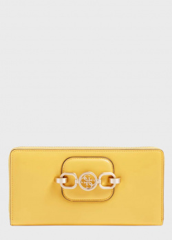 Желтый кошелек Guess Hensely с золотистой фурнитурой, фото