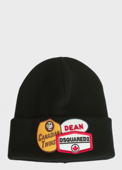 Черная шапка Dsquared2 из шерсти, фото