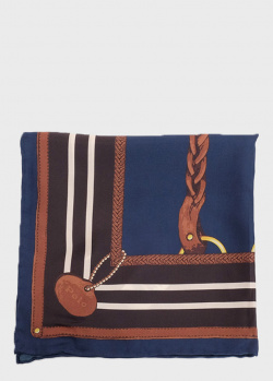 Шелковый платок Polo Ralph Lauren с рисунком, фото