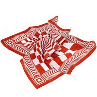 Шелковый шейный платок Fattorseta с геометрическим принтом, фото