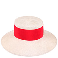 Шляпа Shapelie Грейс с широкой красной лентой, фото