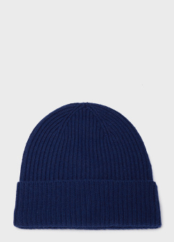 Синяя шапка Tombolini из шерсти с кашемиром, фото